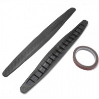 Kit 2 Spoiler Bumper Protetor Dianteiro Esportivo Auto Adesivo - Fibra de Carbono