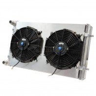 Radiador de Água Racing Unilateral Universal Completo com Ventoinha 78cm x 42cm
