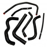 Kit Mangueiras de Radiador e Ar quente em Silicone para Gol Bola Ap 1.6 1.8 Gasolina - Preto