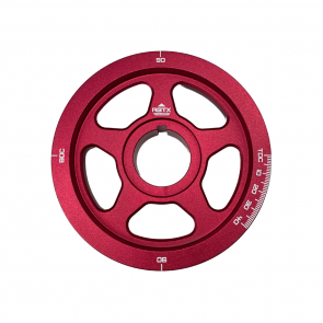 Conjunto Polias e Esticador Fusca VW com Roda Fônica Vermelho RGTX 