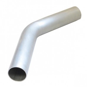 Tubo em Aluminio Curva 45º graus 3" polegada x 500mm - Sem Acabamento