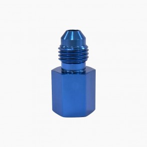 Tampão Macho Cônico 4AN / AN4 com saída 1/8" NPT para sensores - Azul
