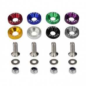 Kit 4 Arruelas Billet Universal com parafuso e porca M6 EPMAN