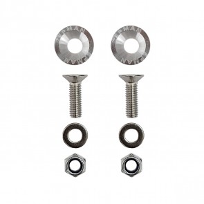 Par de Arruela Billet Universal com parafuso e porca M6 EPMAN - Prata