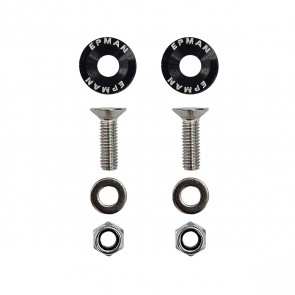 Par de Arruela Billet Universal com parafuso e porca M6 EPMAN - Preto