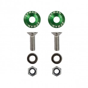 Par de Arruela Billet Universal com parafuso e porca M6 EPMAN - Verde