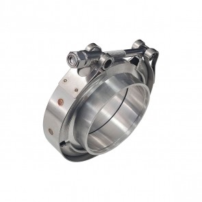 Kit Abraçadeira Tipo V-Band / V-Clamp + Par de Flange 100% em Alumínio 2-1/2" Polegadas - Metal Horse