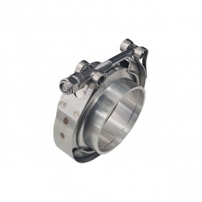 Kit Abraçadeira Tipo V-Band / V-Clamp + Par de Flange 100% em Alumínio 2-1/4" Polegadas - Metal Horse