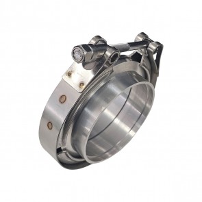 Kit Abraçadeira Tipo V-Band / V-Clamp + Par de Flange 100% em Alumínio 2-3/4" Polegadas - Metal Horse