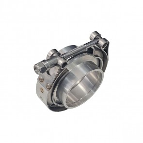 Kit Abraçadeira Tipo V-Band / V-Clamp + Par de Flange 100% em Alumínio 2" Polegadas - Metal Horse