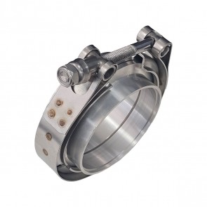 Kit Abraçadeira Tipo V-Band / V-Clamp + Par de Flange 100% em Alumínio 3" Polegadas - Metal Horse