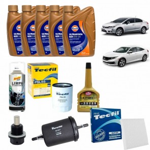 Kit Revisão + Troca de Óleo para Civic 2.0 Flex 2016+ GERAÇÃO 10