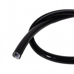 Mangueira PTFE com Malha Inox 8AN / AN8 com Cobertura Plástica - Preta