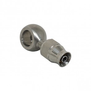 Conexão tipo Banjo 4AN / AN4 para Parafuso M12 - Furo 12.1mm Reta para Mangueira PTFE - Inox - Metal Horse