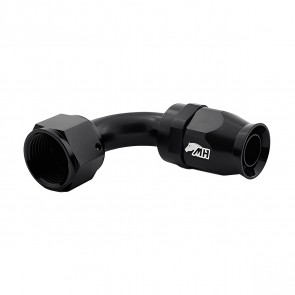 Conexão 12AN / AN12 Curva 90° graus para Mangueira PTFE - Black Edition (Preta)