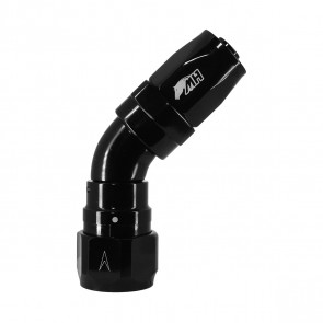 Conexão Engate Rápido SAE 1/2" Curva 45° graus 8AN / AN8 para Mangueira Aeroquip - Black Edition (Preta) - Metal Horse