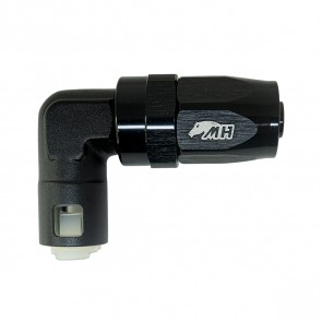 Conexão de Engate Rápido SAE 3/8" Curva 90° graus para Mangueira Aeroquip 8AN / AN8 - Preto - Metal Horse