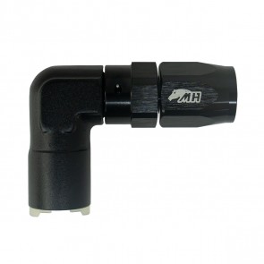 Conexão de Engate Rápido SAE 5/16" Curva 90° graus para Mangueira Aeroquip 6AN / AN6 - Preto - Metal Horse
