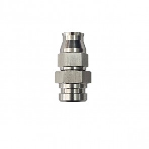 Conexão 4AN / AN4 Reta para Mangueira PTFE com Base Fêmea Métrico M10X1.0 e Flare Conico - Inox - Metal Horse