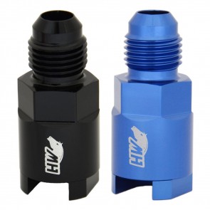 Adaptador Reto Fêmea 5/16" SAE EFI com trava metálica para Macho Cônico 6AN / AN6