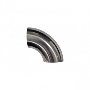 Tubo Curto em Inox Curva 90º 1-1/2" Diâmetro Externo 38mm - Metal Horse