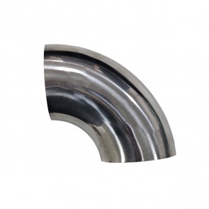 Tubo Curto em Inox Curva 90º 2-3/4" Diâmetro Externo 70mm - Metal Horse