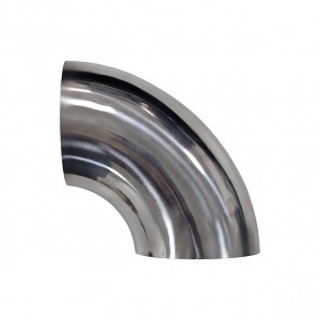 Tubo Curto em Inox Curva 90º 3" Diâmetro Externo 76mm - Metal Horse
