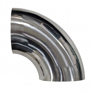 Tubo Curto em Inox Curva 90º 4" Diâmetro Externo 102mm - Metal Horse