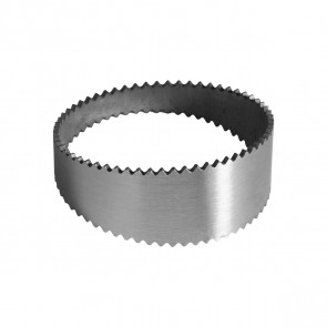 Seção de Tubo Serrilhado Pie Cut Ângulo 15° Diâmetro 2-1/4" Polegadas (57mm) em Inox - Metal Horse