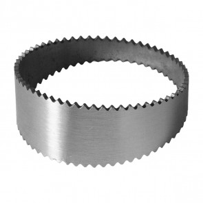 Seção de Tubo Serrilhado Pie Cut Ângulo 15° Diâmetro 3-1/2" Polegadas (89mm) em Inox - Metal Horse