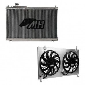 Radiador de Água Racing Completo com Ventoinha para Honda Civic 01-05 - Câmbio Manual - Montagem Original - Metal Horse