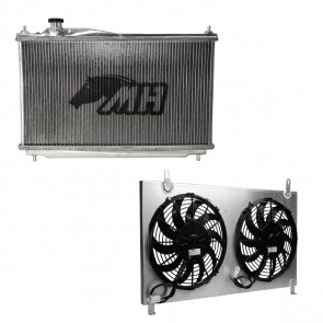 Radiador de Água Racing Completo com Ventoinha para Honda Civic 01-05 - Câmbio Automático - Montagem Original - Metal Horse