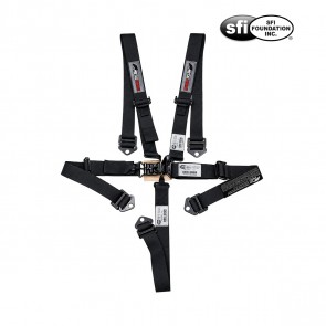 Cinto Racing 5 Pontos Drag Junior de 2" Polegadas Certificado SFI 16.2 Validade 12/2028 - Metal Horse - Preto