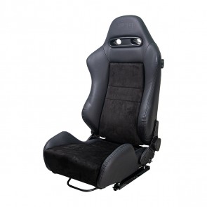 Banco Street EVO Couro / Tecido Alcântara / Relevo - Metal Horse - Motorista e Passageiro