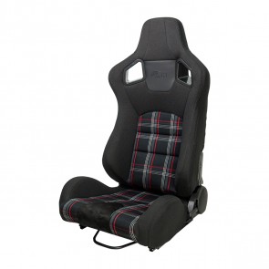 Banco Street RS Tecido Preto / Xadrez Vermelho - Metal Horse - Motorista