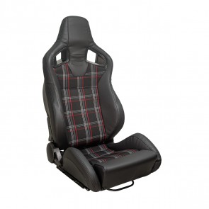 Banco Street Sportster Couro / Tecido Xadrez - Metal Horse - Passageiro