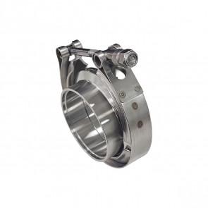 Kit Abraçadeira Tipo V-Band / V-Clamp + Par de Flange 100% Inox 2-1/4" Polegadas - Metal Horse