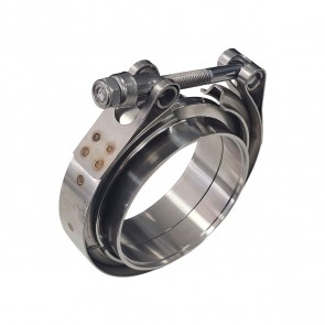 Kit Abraçadeira Tipo V-Band / V-Clamp + Par de Flange 100% Inox 3-1/4" Polegadas - Metal Horse