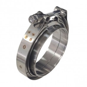 Kit Abraçadeira Tipo V-Band / V-Clamp + Par de Flange 100% Inox 4" Polegadas - Metal Horse