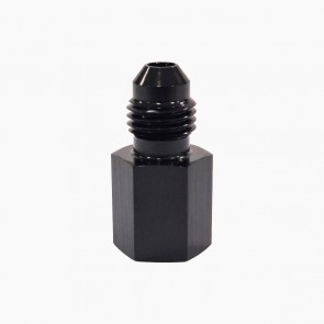 Tampão Macho Cônico 4AN / AN4 com saída 1/8" NPT para sensores - Preto