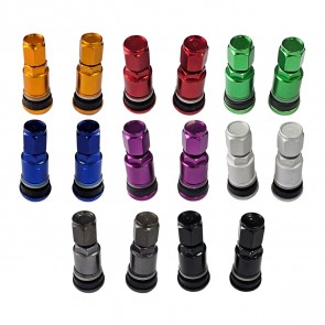 Par de Válvula de Roda (Pneu) em Alumínio para Motos - Diversas Cores - Twin13