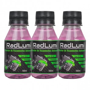 Radlumi Detector de Vazamento Automotivo 3 Unidades - 100 ml