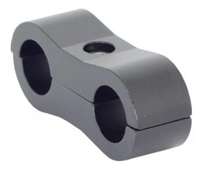 Abraçadeira Dupla Alumínio Billet Para Cabo do Acelerador - Twin13