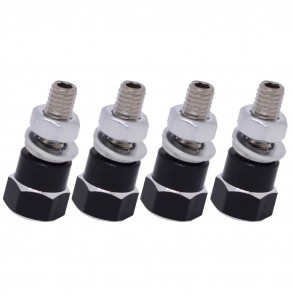 Kit de Parafuso de Placa Billet - 4 Peças - Preto - Twin13