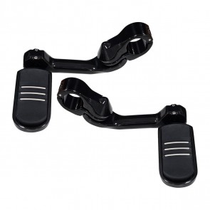 Par de Apoio Pedal de Câmbio Modelo Stripe com Suporte Angulado Longo - Preto - Twin13