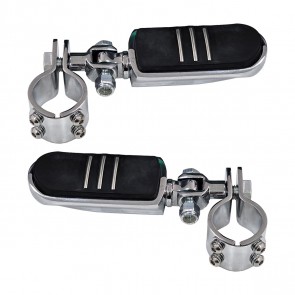 Par de Pedaleira Modelo Stripe com Suporte - Cromado - Twin13