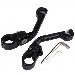 Par de Suporte 1-1/4" (32mm) Angulado Longo para Pedaleira - Preto - Twin13