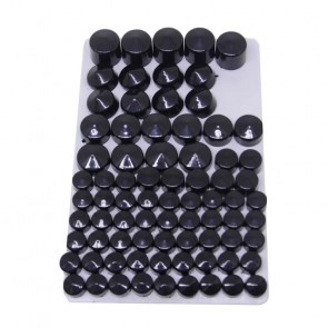 Kit de Tampas para Parafuso do Motor Harley Davidson Dyna 1991 a 2017 (78 peças) - Preto - Twin13