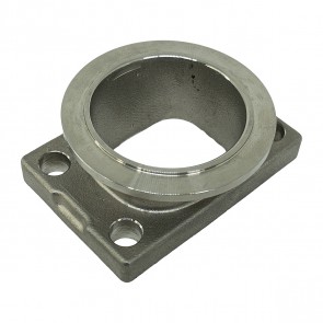 Flange Adaptador de Turbina com Pé T25 para V-Band em Inox - Metal Horse