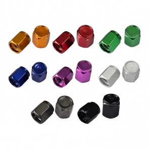 Par de Tampa para Válvula de Roda (Pneu) em Alumínio para Motos - Diversas Cores - Twin13